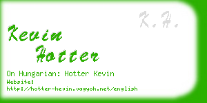 kevin hotter business card